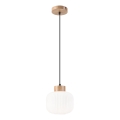Luster na sajli HARMONY 1xE27/15W/230V pr. 20 cm bijela/hrast