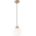 Luster na sajli HARMONY 1xE27/15W/230V pr. 20 cm bijela/hrast