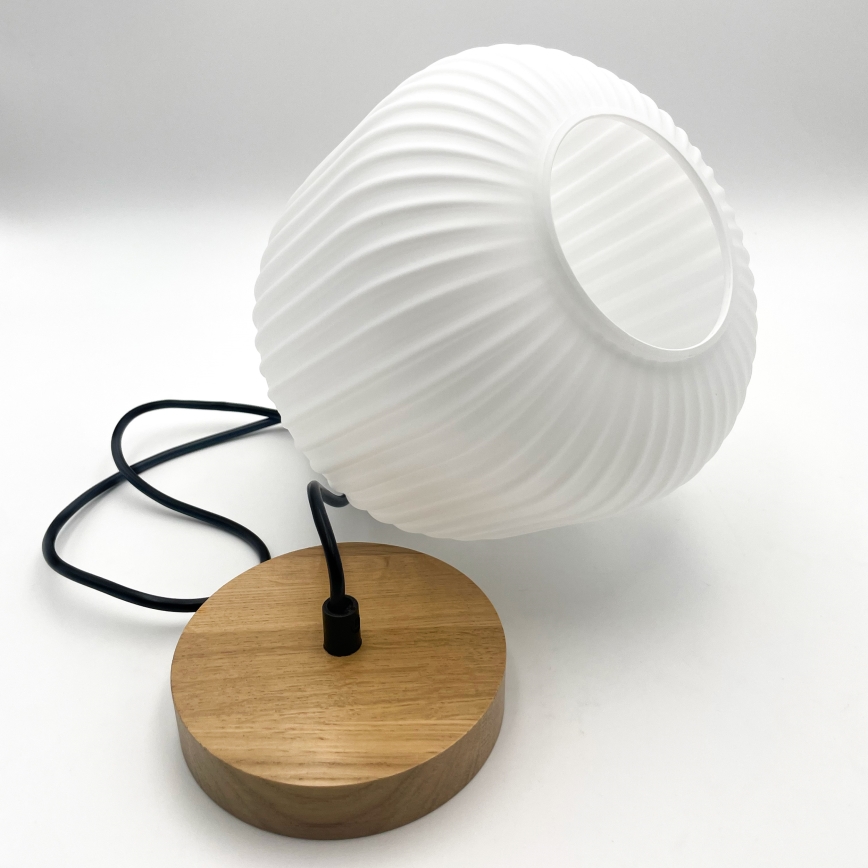Luster na sajli HARMONY 1xE27/15W/230V pr. 20 cm bijela/hrast