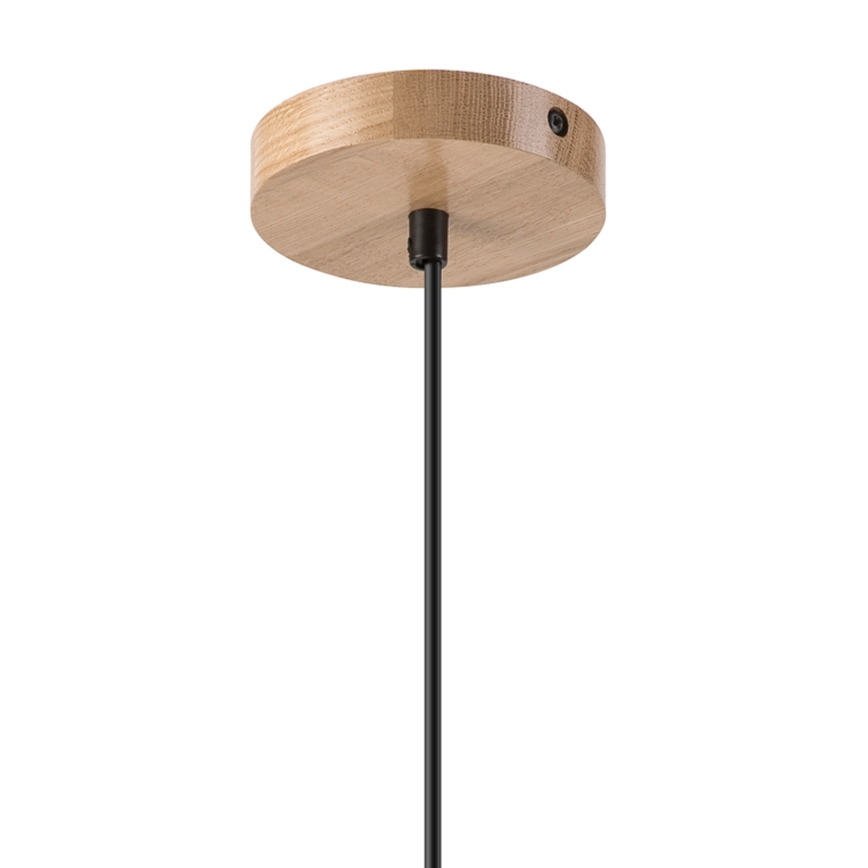 Luster na sajli HARMONY 1xE27/15W/230V pr. 20 cm bijela/hrast