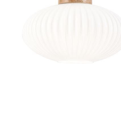 Luster na sajli HARMONY 1xE27/15W/230V pr. 25 cm bijela/hrast