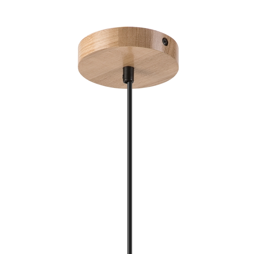 Luster na sajli HARMONY 1xE27/15W/230V pr. 25 cm bijela/hrast
