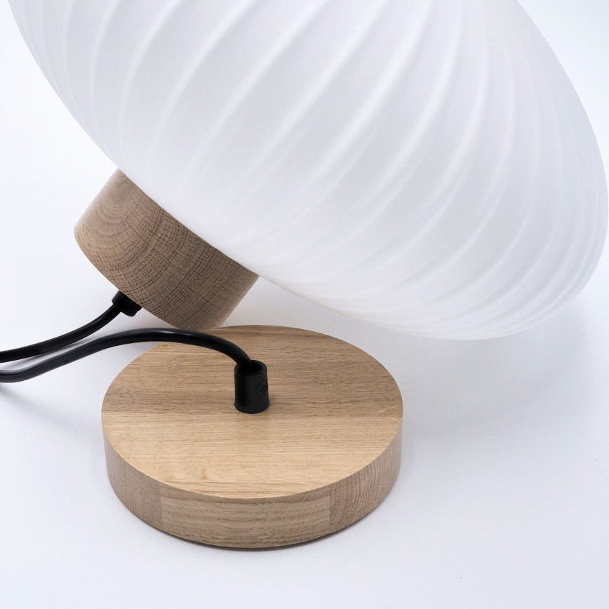 Luster na sajli HARMONY 1xE27/15W/230V pr. 30 cm bijela/hrast