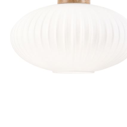 Luster na sajli HARMONY 1xE27/15W/230V pr. 30 cm bijela/hrast
