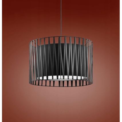 Luster na sajli HARMONY BLACK 3xE27/60W/230V
