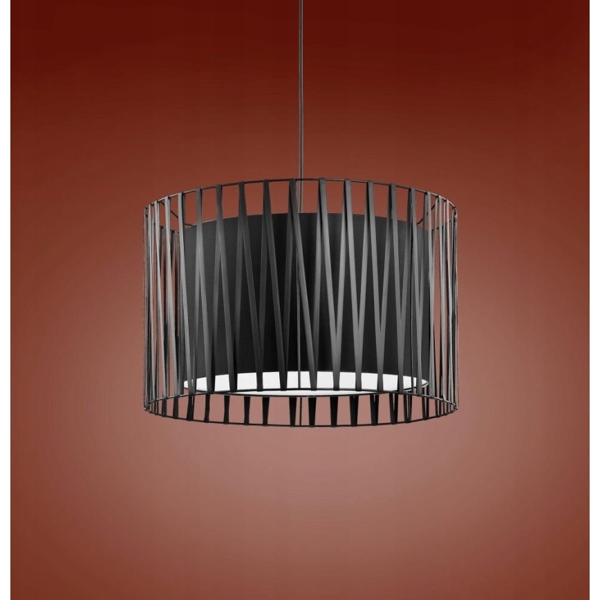 Luster na sajli HARMONY BLACK 3xE27/60W/230V