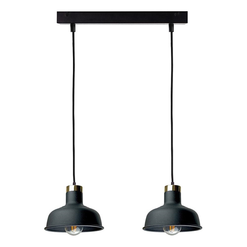 Luster na sajli HEBE 2xE27/60W/230V crna