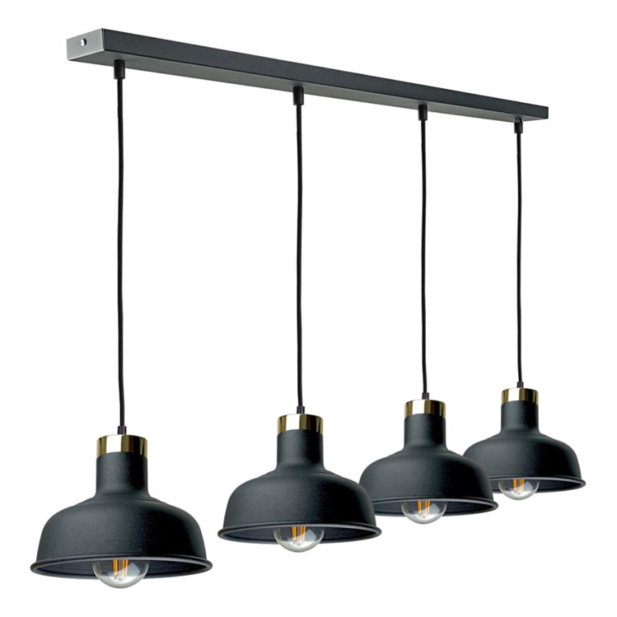 Luster na sajli HEBE 4xE27/60W/230V crna