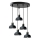 Luster na sajli HEBE 5xE27/60W/230V crna