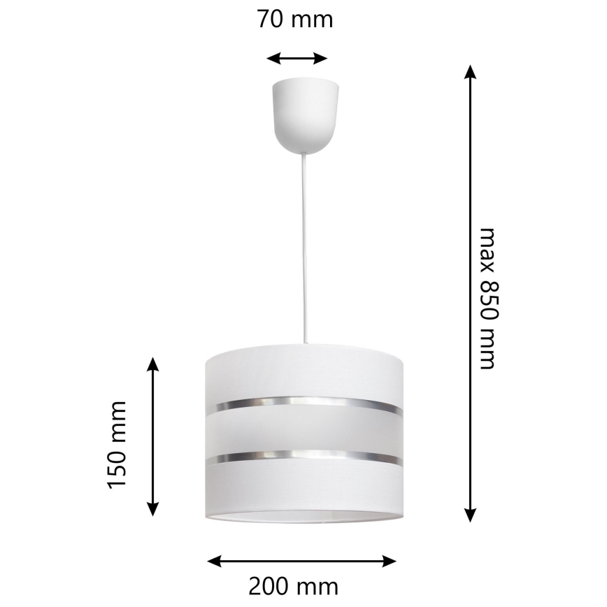 Luster na sajli HELEN 1xE27/15W/230V bijela