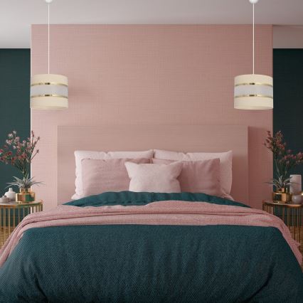 Luster na sajli HELEN 1xE27/15W/230V krem