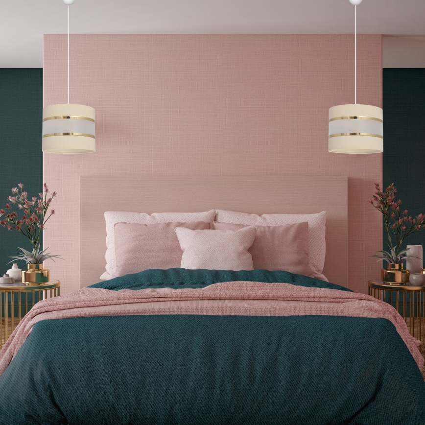 Luster na sajli HELEN 1xE27/15W/230V krem