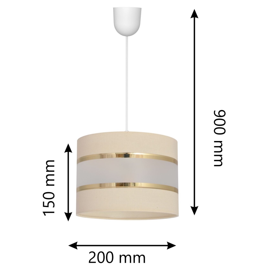 Luster na sajli HELEN 1xE27/15W/230V krem