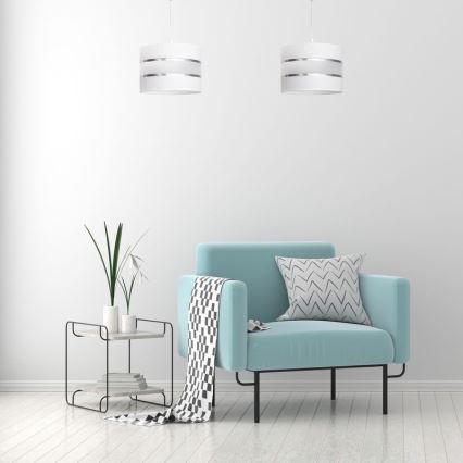 Luster na sajli HELEN 1xE27/15W/230V pr. 20 cm bijela