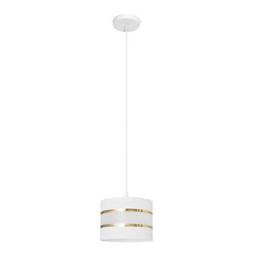 Luster na sajli HELEN 1xE27/15W/230V pr. 20 cm bijela/zlatna