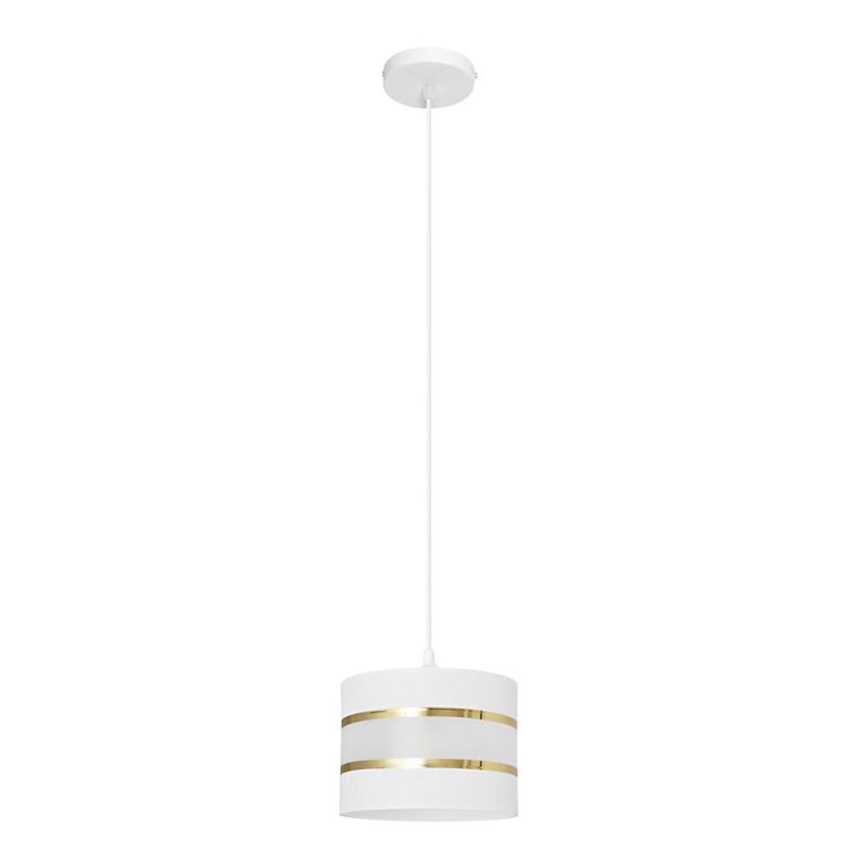 Luster na sajli HELEN 1xE27/15W/230V pr. 20 cm bijela/zlatna