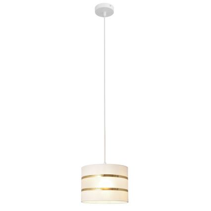 Luster na sajli HELEN 1xE27/15W/230V pr. 20 cm bijela/zlatna