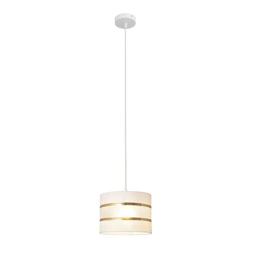Luster na sajli HELEN 1xE27/15W/230V pr. 20 cm bijela/zlatna