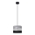 Luster na sajli HELEN 1xE27/15W/230V pr. 20 cm crna/siva/srebrna
