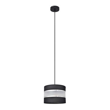 Luster na sajli HELEN 1xE27/15W/230V pr. 20 cm crna/srebrna