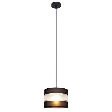 Luster na sajli HELEN 1xE27/15W/230V pr. 20 cm crna/srebrna