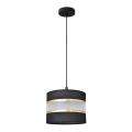 Luster na sajli HELEN 1xE27/15W/230V pr. 20 cm crna/zlatna