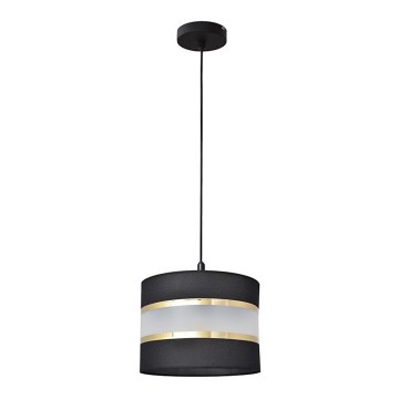 Luster na sajli HELEN 1xE27/15W/230V pr. 20 cm crna/zlatna