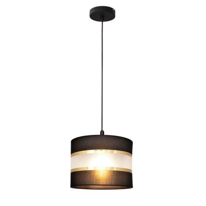 Luster na sajli HELEN 1xE27/15W/230V pr. 20 cm crna/zlatna
