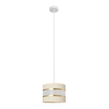 Luster na sajli HELEN 1xE27/15W/230V pr. 20 cm krem/zlatna
