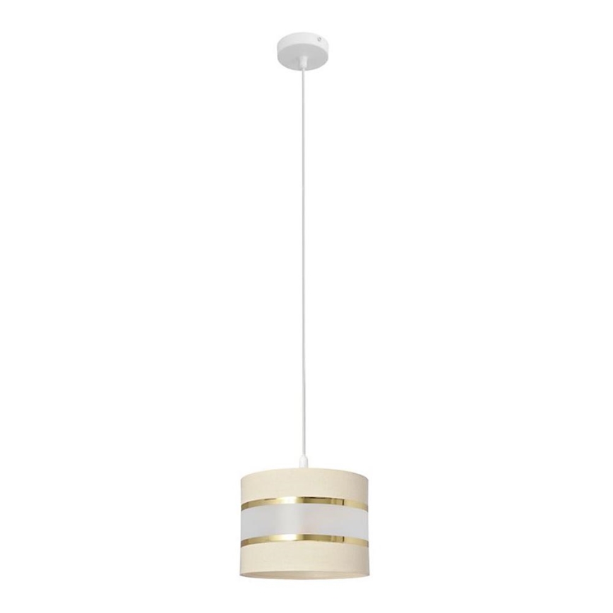 Luster na sajli HELEN 1xE27/15W/230V pr. 20 cm krem/zlatna