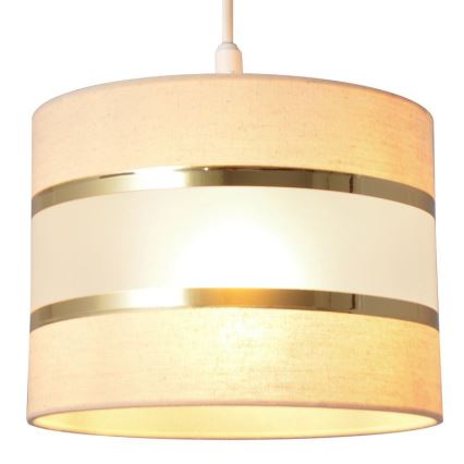 Luster na sajli HELEN 1xE27/15W/230V pr. 20 cm krem/zlatna