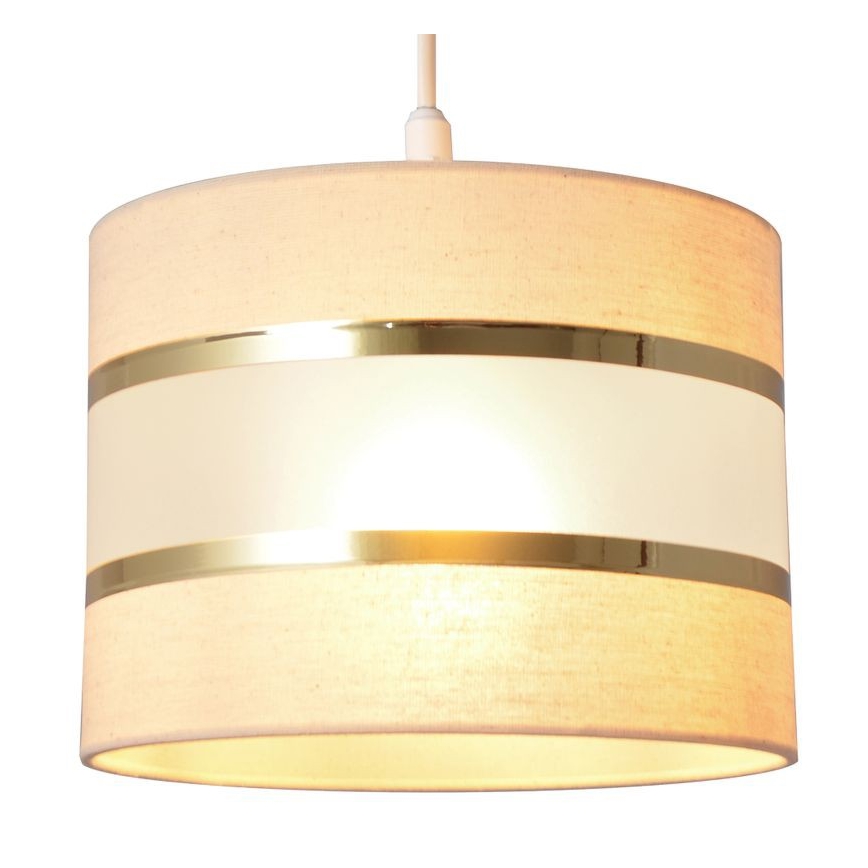 Luster na sajli HELEN 1xE27/15W/230V pr. 20 cm krem/zlatna
