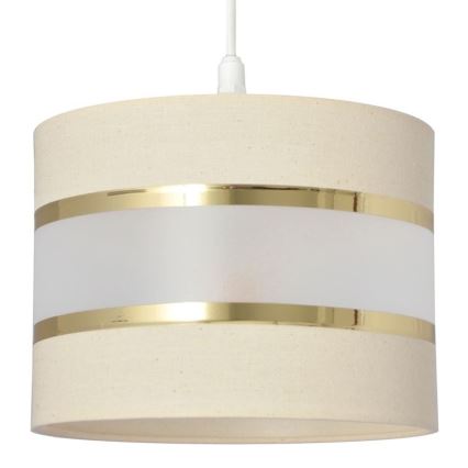 Luster na sajli HELEN 1xE27/15W/230V pr. 20 cm krem/zlatna