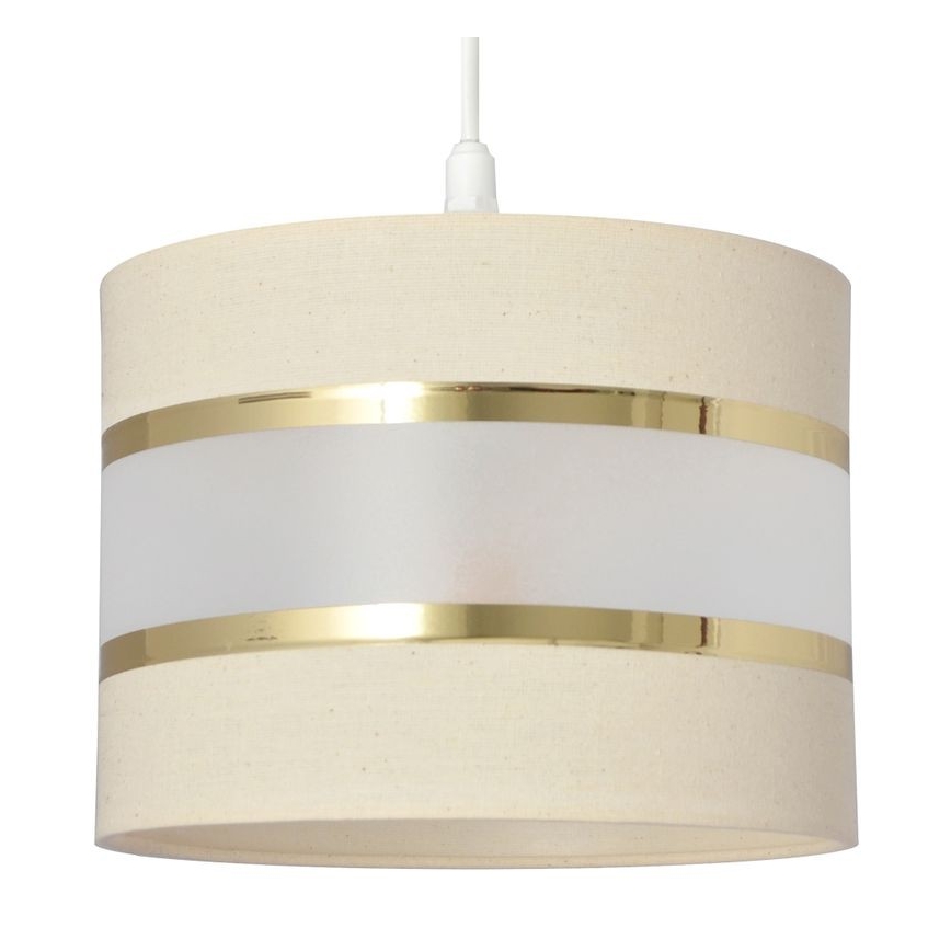 Luster na sajli HELEN 1xE27/15W/230V pr. 20 cm krem/zlatna