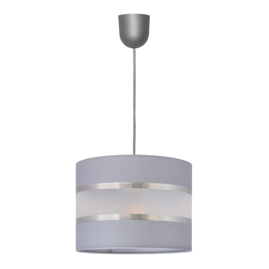 Luster na sajli HELEN 1xE27/15W/230V pr. 20 cm siva/srebrna