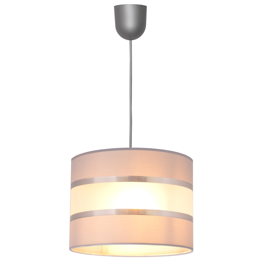 Luster na sajli HELEN 1xE27/15W/230V pr. 20 cm siva/srebrna