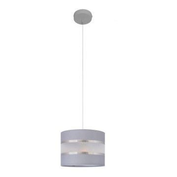 Luster na sajli HELEN 1xE27/15W/230V pr. 20 cm siva/srebrna