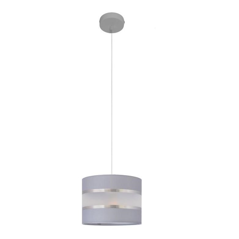 Luster na sajli HELEN 1xE27/15W/230V pr. 20 cm siva/srebrna