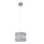 Luster na sajli HELEN 1xE27/15W/230V pr. 20 cm siva/srebrna