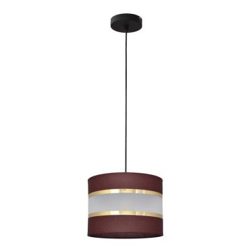 Luster na sajli HELEN 1xE27/15W/230V pr. 20 cm smeđa/crna/zlatna
