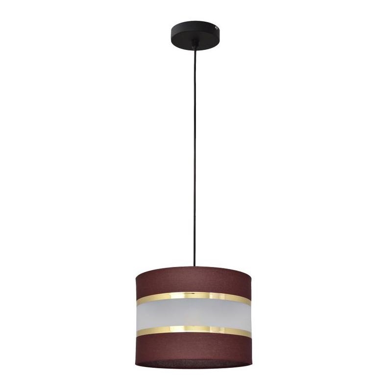 Luster na sajli HELEN 1xE27/15W/230V pr. 20 cm smeđa/crna/zlatna