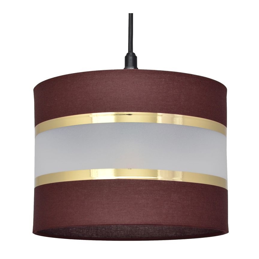 Luster na sajli HELEN 1xE27/15W/230V pr. 20 cm smeđa/crna/zlatna