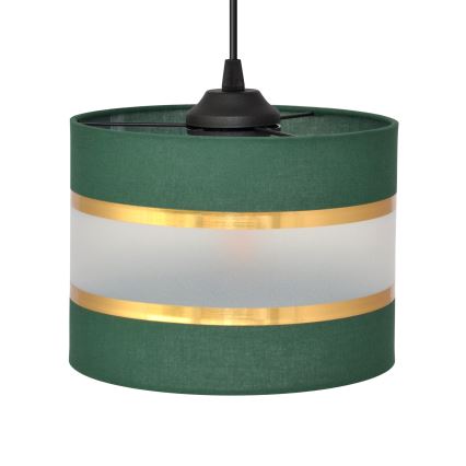 Luster na sajli HELEN 1xE27/15W/230V pr. 20 cm zelena/zlatna