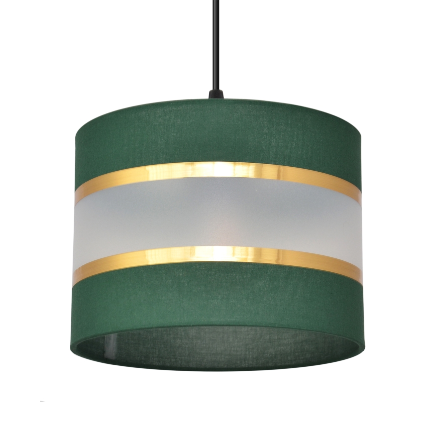 Luster na sajli HELEN 1xE27/15W/230V pr. 20 cm zelena/zlatna