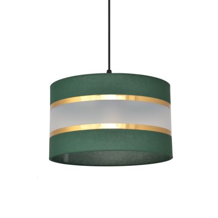 Luster na sajli HELEN 1xE27/15W/230V pr. 25 cm zelena/zlatna