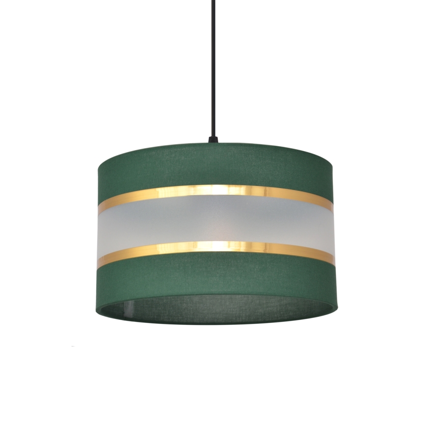 Luster na sajli HELEN 1xE27/15W/230V pr. 25 cm zelena/zlatna