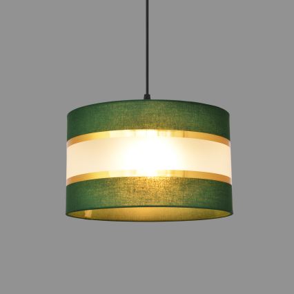 Luster na sajli HELEN 1xE27/15W/230V pr. 25 cm zelena/zlatna