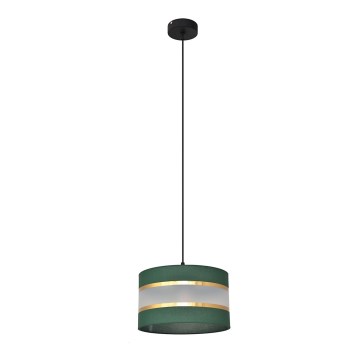 Luster na sajli HELEN 1xE27/15W/230V pr. 25 cm zelena/zlatna