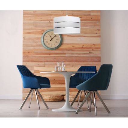 Luster na sajli HELEN 1xE27/15W/230V pr. 35 cm bijela