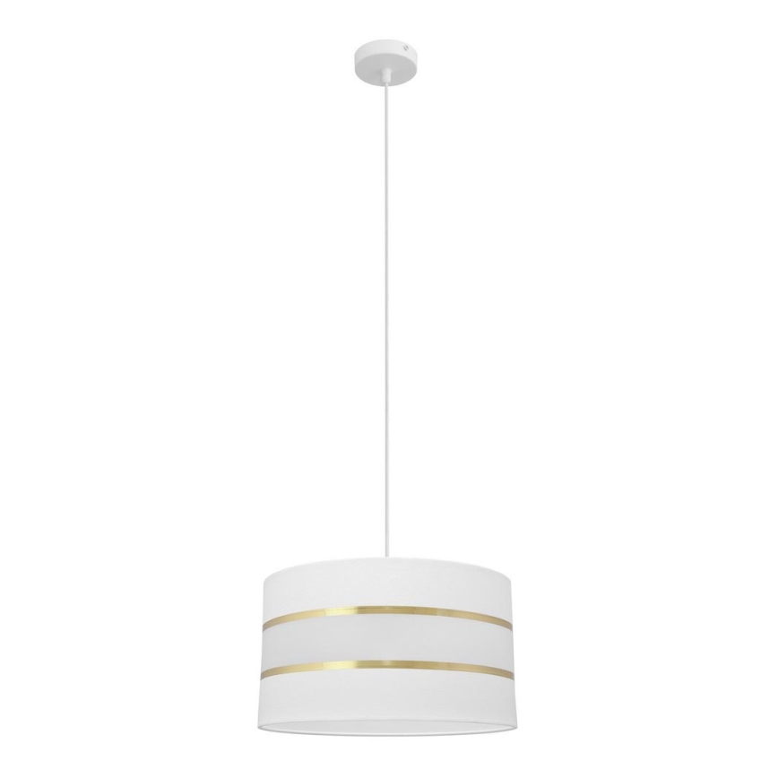 Luster na sajli HELEN 1xE27/15W/230V pr. 35 cm bijela/zlatna